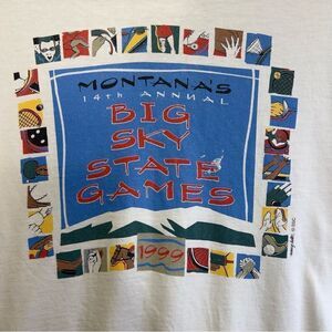 𝅺VINTAGE Street wear 1999 MONTANAS annual big sky skate games workwear